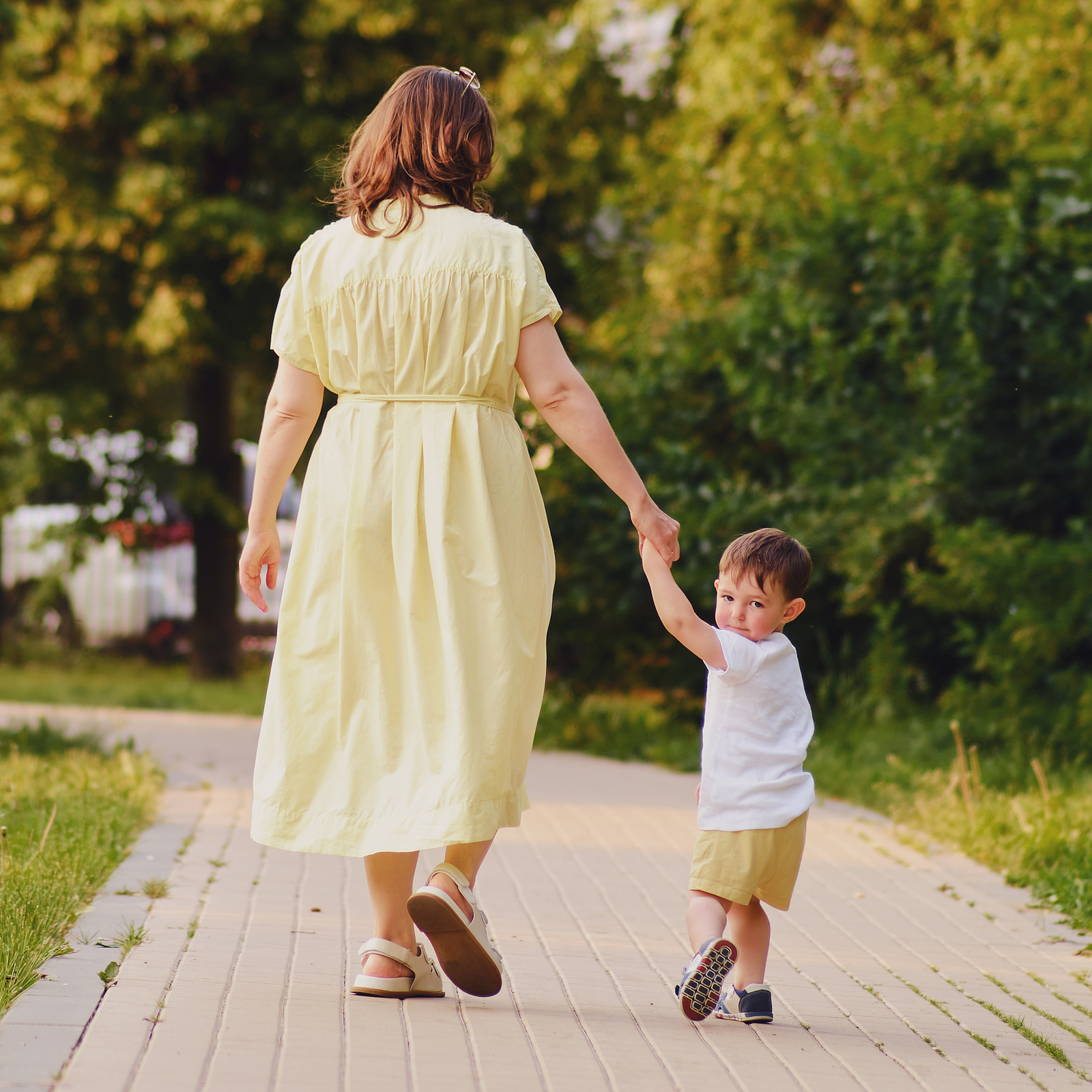 The Mom And Baby Son Walk Outside Together, Trying To Forget The Woman looking for Parenting resources in Hampstead, North Carolina
